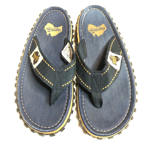 Gumbies Islander canvas flip flop dark denim sandals - Picture 2 of 6
